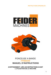 FEIDER Machines FPB900W Manuel D'instructions