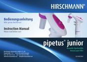 Hirschmann pipetus junior Manuel D'instructions