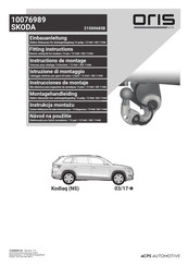 Oris 10076989 Instructions De Montage