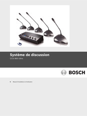 Bosch CCS 900 Ultro Manuel D'installation Et D'utilisation