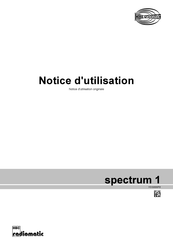 HBC radiomatic spectrum 1 Notice D'utilisation