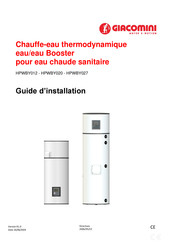 Giacomini HPWBY027 Guide D'installation