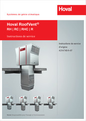 Hoval RoofVent RC Serie Instructions De Service D'origine