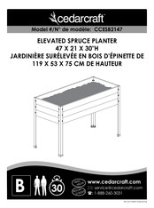 cedarcraft CCESB2147 Instructions D'assemblage