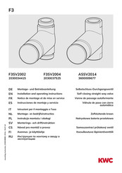 KWC ASSV2014 Notice De Montage Et De Mise En Service