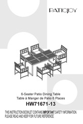 Costway PATIOJOY HW71671-13 Mode D'emploi