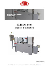 Elite 92 CNC Manuel D'utilisation