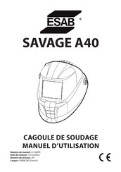 Esab SAVAGE A40 Manuel D'utilisation