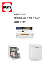 Bosch SGS65T32EU Manuel D'utilisation