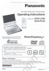 Panasonic DVD-PV40 Mode D'emploi