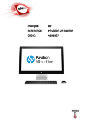 HP PAVILION 27-N107NF Manuel De L'utilisateur