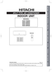 Hitachi RAK-25RXD Mode D'emploi