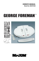 George Foreman GR44VTCAN Manuel Du Propriétaire