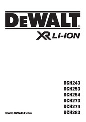 DeWalt DCH243NT Traduction De La Notice D'instructions Originale