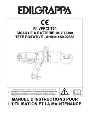 EDILGRAPPA SILVERCUT20 Manuel D'instructions Pour L'utilisation