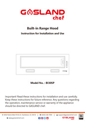 GASLAND UT0776E-0108 Instructions D'installation Et D'utilisation