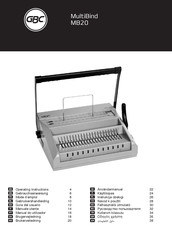 GBC MultiBind MB20 Mode D'emploi