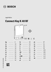 Bosch Connect-Key K 40 RF Mode D'emploi