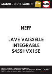 NEFF S455HVX15E Manuel D'utilisation