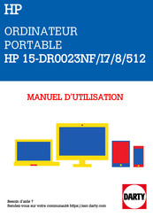 HP 15-DR0023NF/I7/8/512 Manuel De L'utilisateur