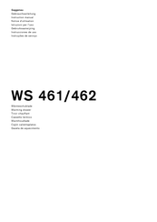 Gaggenau WS 461 110 Notice D'utilisation