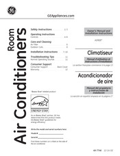 GE Appliances AER08 Serie Manuel D'utilisation Et Instructions D'installation