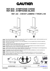 Gautier SYMPHONIE B40 Instructions De Montage