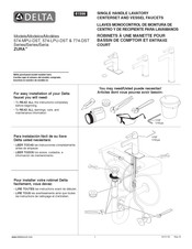 Delta ZURA 574-CZMPU-DST Instructions D'installation