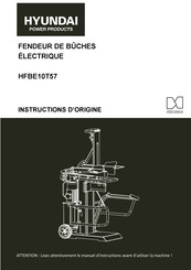 Hyundai power products HFBE10T57 Instructions Originales