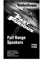 Rockford Fosgate FFC69 Installation Et Fonctionnement