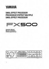 Yamaha FX500 Manuel D'utilisation