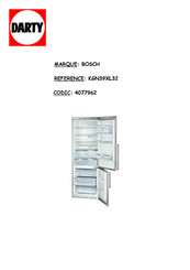 Bosch KGN39XL32 Mode D'emploi