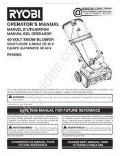 Ryobi RY40803 Manuel D'utilisation