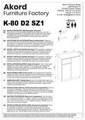 Akord K-80 D2 SZ1 Instructions D'installation