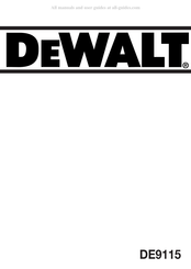 DeWalt DE9115 Mode D'emploi