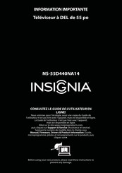 Insignia NS-55D440NA14 Information Importante Pour L'utilisateur