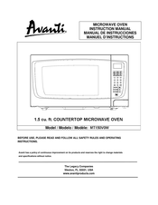 Awanti MT150V0W Manuel D'instructions