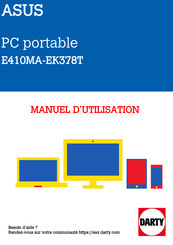 Asus E410MA-EK378T Manuel Électronique