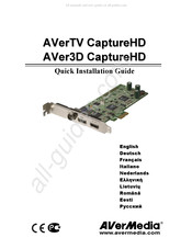 Avermedia AVerTV CaptureHD Guide D'installation Rapide