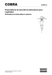 Atlas Copco Cobra Combi Prescriptions De Sécurité Et Instructions Pour L'opérateur