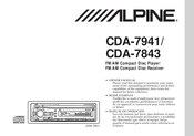 Alpine CDA-7843 Mode D'emploi