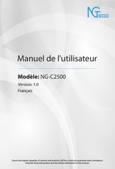 NGTeco NG-C2500 Manuel De L'utilisateur