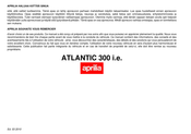 APRILIA ATLANTIC 300 2010 Manuel D'instructions