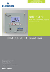 Emerson Branson DCX RM S Notice D'utilisation