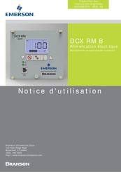 Emerson Branson DCX RM B Notice D'utilisation