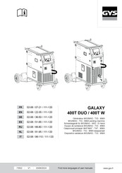 GYS GALAXY 400T W Mode D'emploi