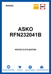 Asko RFN232041B Notice D'utilisation