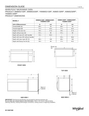 Whirlpool WMMS3330R Serie Guide De Dimensions