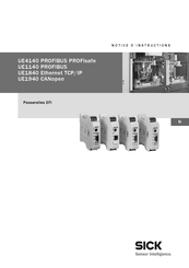 SICK UE1840 Ethernet TCP/IP Notice D'instructions