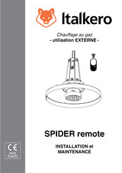 Italkero SPIDER remote Installation Et Maintenance